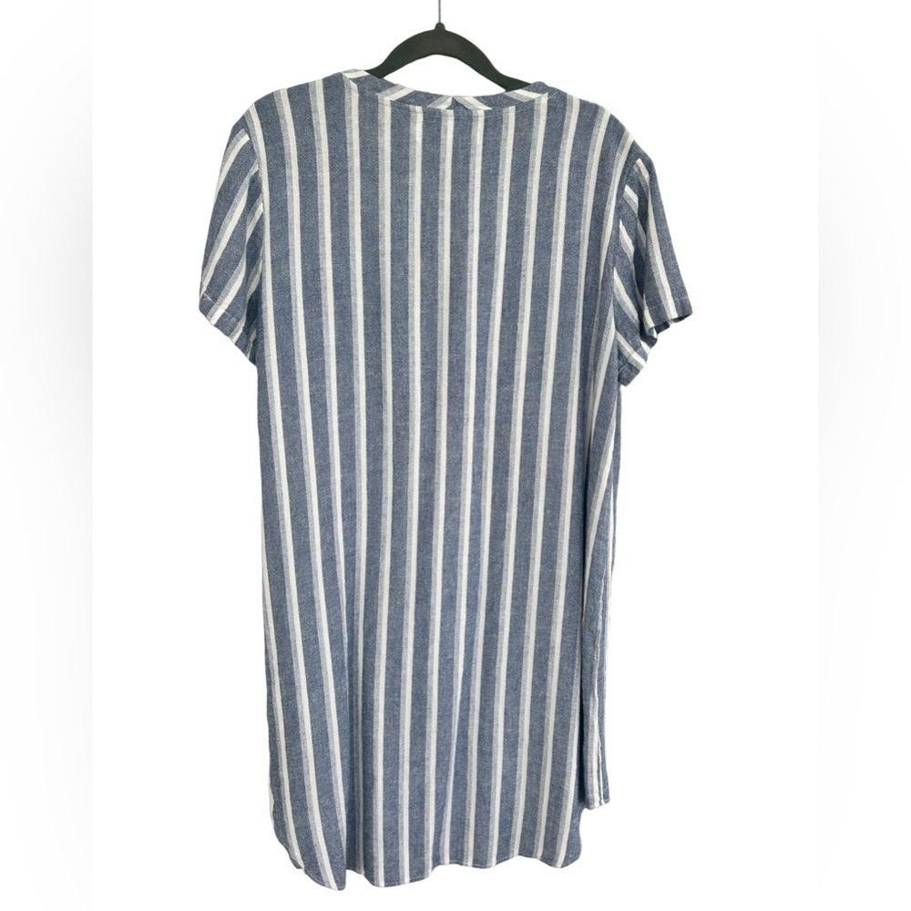 3/$25 Anthropologie Cloth & Stone Linen Blend Loose Relaxed Fit Midi Shirt Dress - Picture 3 of 8